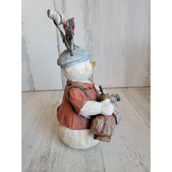 Unique snowman golf golfing club xmas home decor rustic unique - Picture 3 of 5